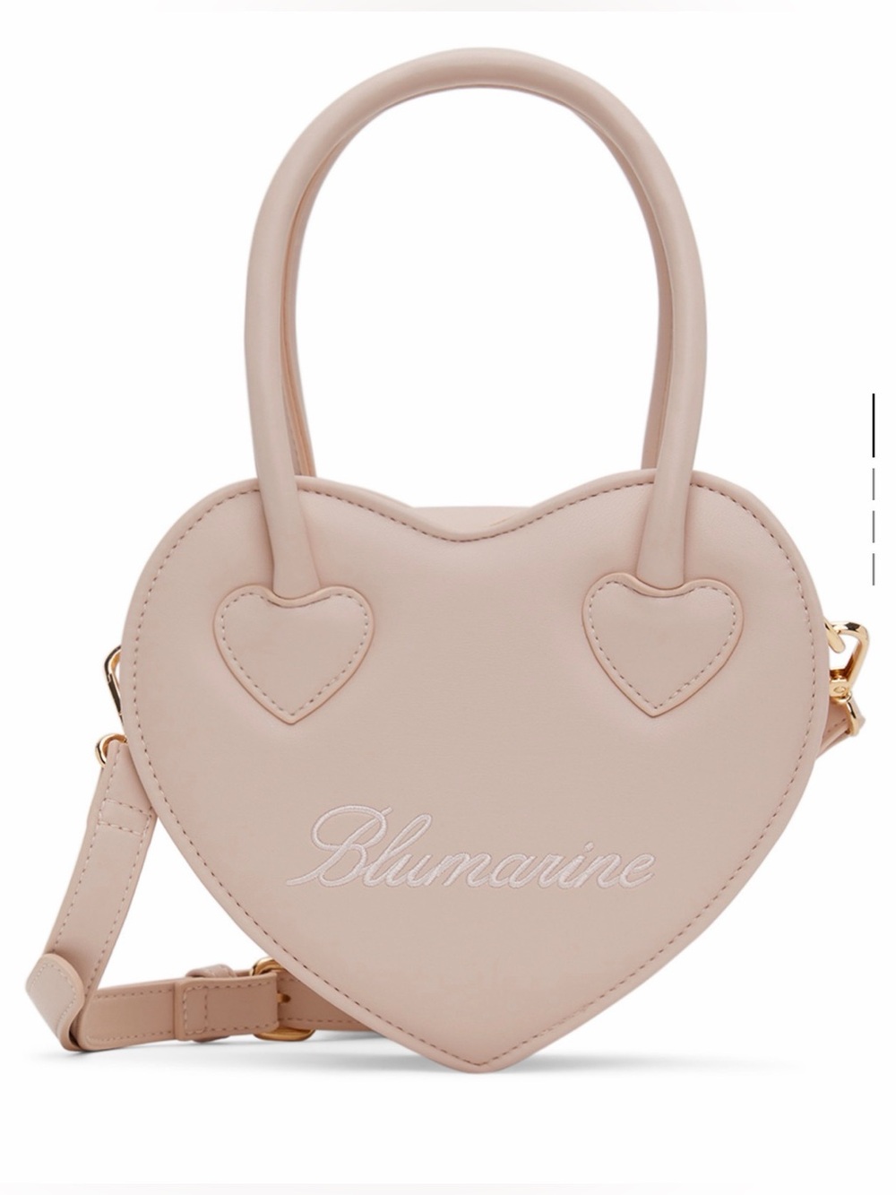 Blumarine kids pink heart bag